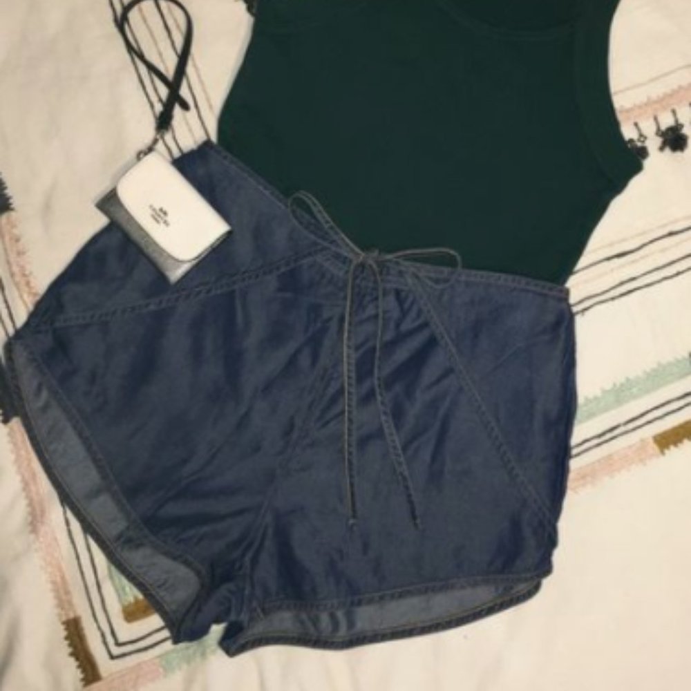 Splendid Wrap Tie-able Shorts High Waisted Sz S